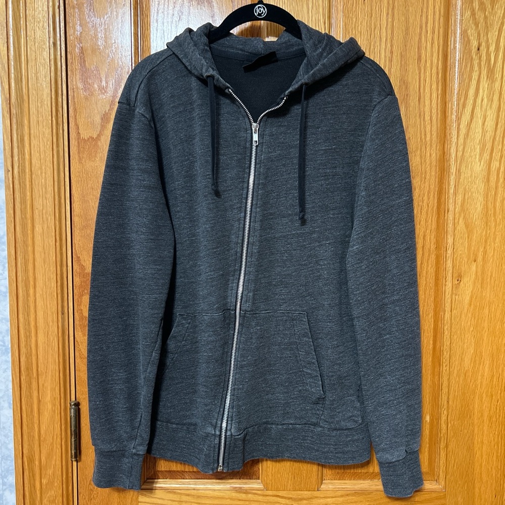 H&M Heather Gray Zip-Up Hoodie